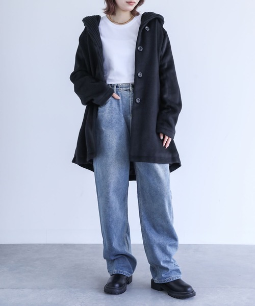 kOhAKU(コハク)の「ニットフードコート(その他アウター・レディース・ネイビー/カーキ/ブラック/グレー・2/1)」の22枚目の写真