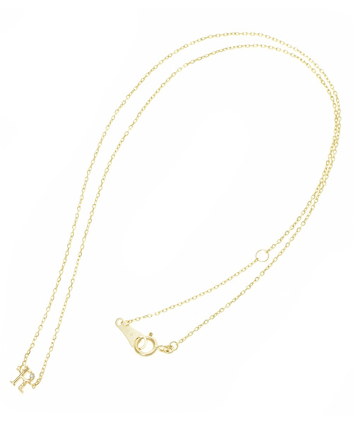 ノジェス　イニシャル　R 　ネックレス　K10　ルビー付き K10イニシャルチャーム（R）｜ネックレスチャーム｜ノジェス