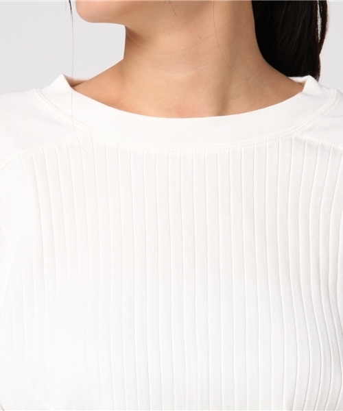 RNA（アールエヌエー）の「M0655 ワイドリブ七分袖プルオーバー（Tシャツ/カットソー・レディース・ブラック/イエロー/ホワイト・MEDIUM）」の19枚目の写真