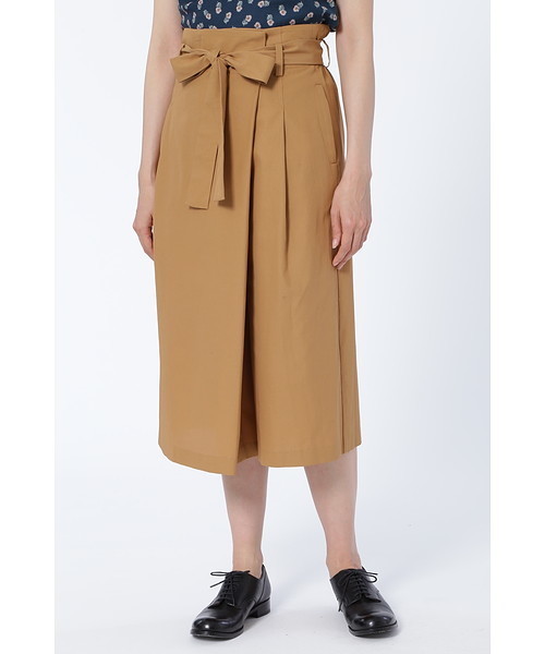 human woman(ヒューマンウーマン)の「ハイツイストコットンスカート (スカート・レディース・ネイビー/ワイン/ベージュ系その他/カーキ・SMALL/MEDIUM)」の2枚目の写真