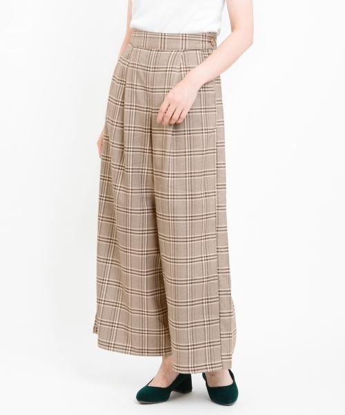 Majestic Legon マジェスティックレゴン の Web限定価格 チェックワイドパンツ その他パンツ Wear