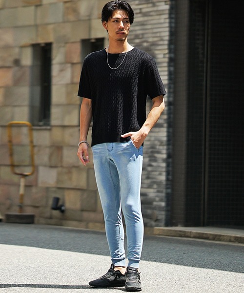 JOKER(ジョーカー)の「【JOKER】スウェットデニム ジョガーパンツ メンズ ストレッチ イージーパンツ スキニーパンツ ブラック ジーンズ 春服 冬服(スウェットパンツ・メンズ・ブラック/グレー/インディゴブルー/ブルー/ブルー系その他/ブラック×グレー・L/M/S/XL)」の14枚目の写真