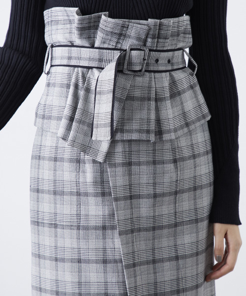 STUDIOUS（ステュディオス）の「アシメコルセット2WAYスカート（スカート・レディース・ブラック/ネイビー/マルチ・0/1）」の11枚目の写真