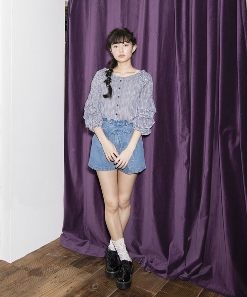 OLIVE des OLIVE（オリーブデオリーブ）の「袖ボリューム ブラウス（シャツ/ブラウス・レディース・ブラック/ネイビー/ブルー・FREE）」の11枚目の写真