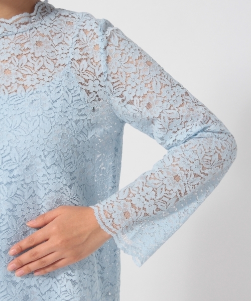 LOWRYS FARM（ローリーズファーム）の「★キャミソール付き★レーススカラップ　784095 （シャツ/ブラウス・レディース・ブラック/オフホワイト/ブルー・LARGE/MEDIUM）」の12枚目の写真