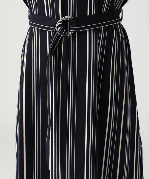 GLACIER（グラシア）の「【水玉/ドット/ストライプ/無地】レトロ可愛いミディ丈ベルト付ワンピース（ワンピース・レディース・ブラック系その他/ブラック/ブルー系その他/ネイビー・L/M/S）」の15枚目の写真