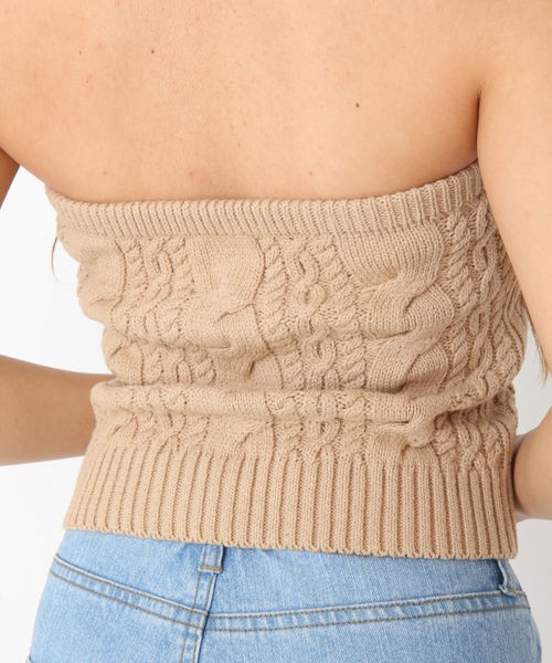 ENVYM(アンビー)の「ケーブルKNITベアTOP (その他トップス・レディース・ホワイト/ベージュ/オレンジ/イエロー・FREE)」の7枚目の写真