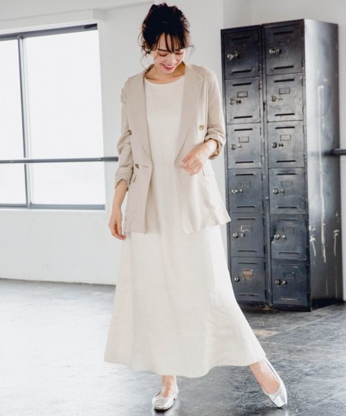 A part by（アパートバイ）の「LiRyダブルジャケット 786897（テーラードジャケット・レディース・ベージュ/ネイビー/ブラウン/ブラック/カーキ・LARGE/MEDIUM）」の21枚目の写真