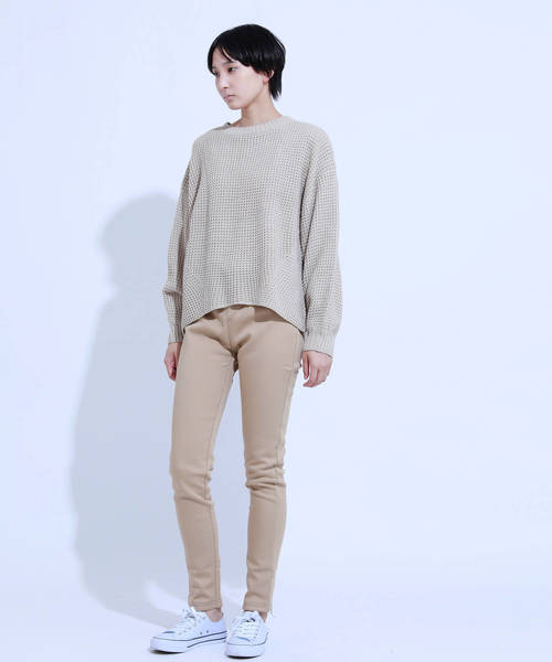 aimoha(アイモハ)の「裏フリースヒートパンツ (AW) (LV)(レギンス/スパッツ・レディース・ベージュ/ネイビー/ブラック/カーキ/ブラックミックス/ダークインディゴブルー/グレー・MEDIUM/LARGE/X-LARGE/SMALL/XXX-LARGE/XXXX-LARGE/XX-LARGE)」の13枚目の写真