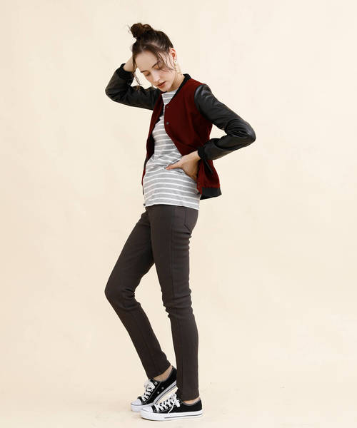 aimoha(アイモハ)の「裏フリースヒートパンツ (AW) (LV)(レギンス/スパッツ・レディース・ベージュ/ネイビー/ブラック/カーキ/ブラックミックス/ダークインディゴブルー/グレー・MEDIUM/LARGE/X-LARGE/SMALL/XXX-LARGE/XXXX-LARGE/XX-LARGE)」の9枚目の写真