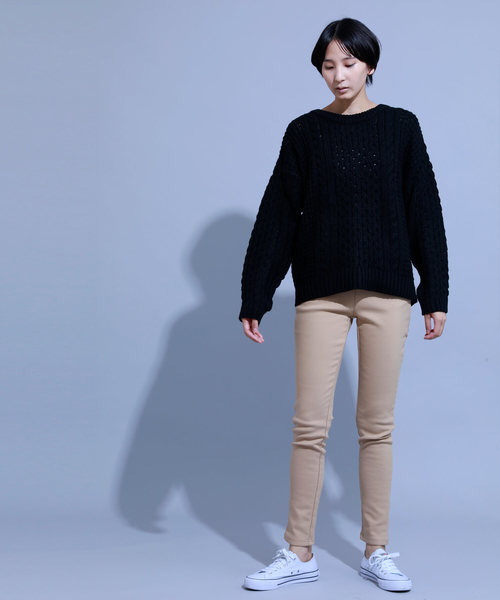 aimoha(アイモハ)の「裏フリースヒートパンツ (AW) (LV)(レギンス/スパッツ・レディース・ベージュ/ネイビー/ブラック/カーキ/ブラックミックス/ダークインディゴブルー/グレー・MEDIUM/LARGE/X-LARGE/SMALL/XXX-LARGE/XXXX-LARGE/XX-LARGE)」の20枚目の写真