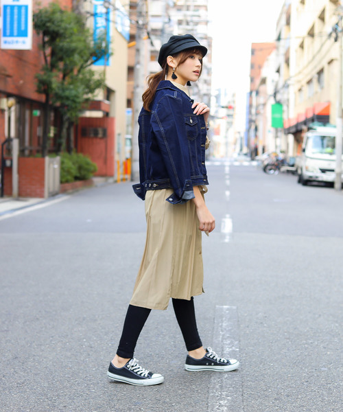 Fashion Letter（ファッションレター）の「スタンダードデニムジャケット（デニムジャケット・レディース・サックスブルー/インディゴブルー/ブルー・M/L）」の13枚目の写真