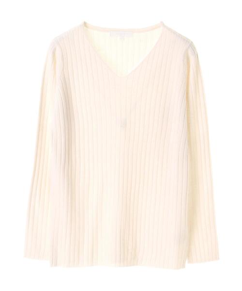 AMERICAN HOLIC（アメリカンホリック）の「・8col.Vネックリブプルオーバー（ニット/セーター・レディース・その他26/サックスブルー/その他24/カーキ/イエロー/杢グレー/オフホワイト/ネイビー・M/L）」の9枚目の写真