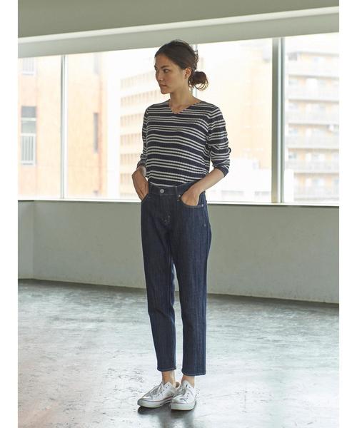 AMERICAN HOLIC（アメリカンホリック）の「・8col.Vネックリブプルオーバー（ニット/セーター・レディース・その他26/サックスブルー/その他24/カーキ/イエロー/杢グレー/オフホワイト/ネイビー・M/L）」の17枚目の写真