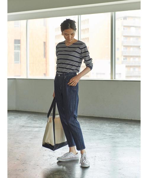 AMERICAN HOLIC（アメリカンホリック）の「・8col.Vネックリブプルオーバー（ニット/セーター・レディース・その他26/サックスブルー/その他24/カーキ/イエロー/杢グレー/オフホワイト/ネイビー・M/L）」の18枚目の写真