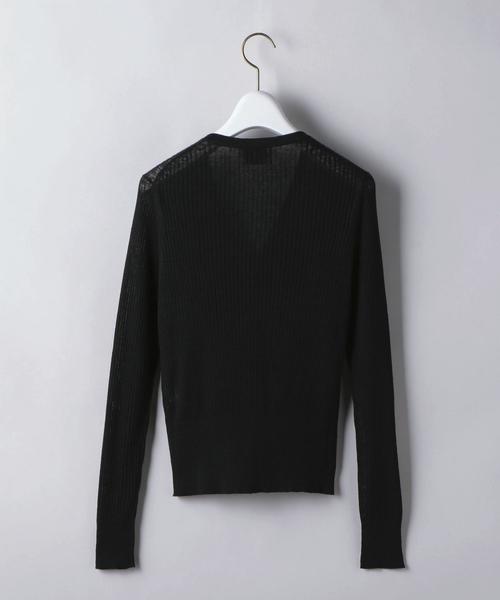 UNITED ARROWS(ユナイテッドアローズ)の「UBCB 麻 リブ Vネック カーディガン(カーディガン/ボレロ・レディース・コバルトブルー/ブラック/ピンク・フリー)」の15枚目の写真