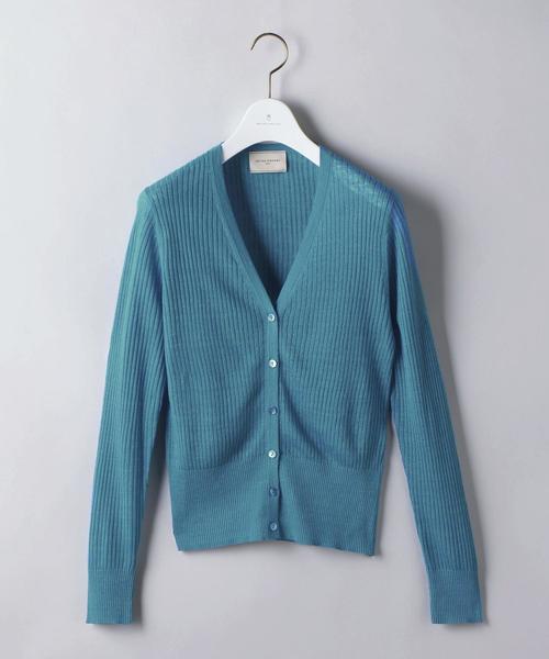 UNITED ARROWS(ユナイテッドアローズ)の「UBCB 麻 リブ Vネック カーディガン(カーディガン/ボレロ・レディース・コバルトブルー/ブラック/ピンク・フリー)」の12枚目の写真