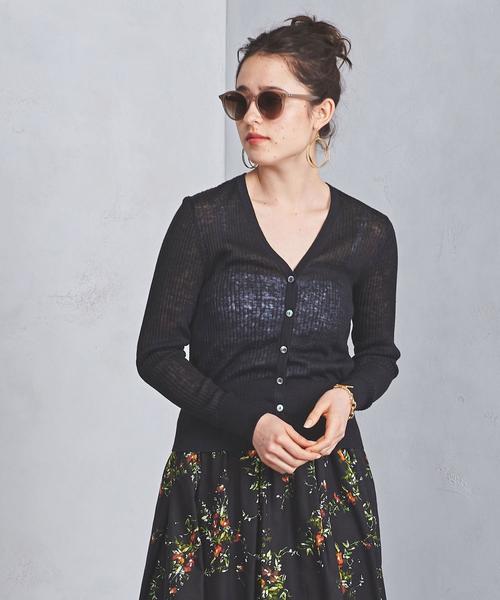 UNITED ARROWS(ユナイテッドアローズ)の「UBCB 麻 リブ Vネック カーディガン(カーディガン/ボレロ・レディース・コバルトブルー/ブラック/ピンク・フリー)」の20枚目の写真