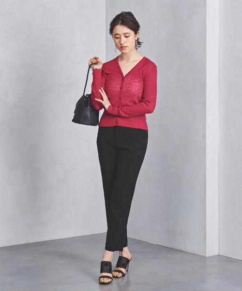 UNITED ARROWS(ユナイテッドアローズ)の「UBCB 麻 リブ Vネック カーディガン(カーディガン/ボレロ・レディース・コバルトブルー/ブラック/ピンク・フリー)」の17枚目の写真