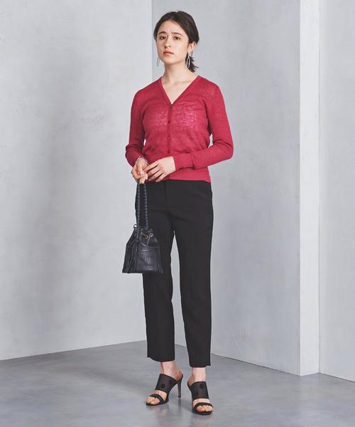 UNITED ARROWS(ユナイテッドアローズ)の「UBCB 麻 リブ Vネック カーディガン(カーディガン/ボレロ・レディース・コバルトブルー/ブラック/ピンク・フリー)」の16枚目の写真