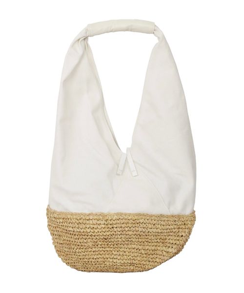 LAGUNAMOON（ラグナムーン）の「RusticラフィアBAG【WEB限定】（ハンドバッグ・レディース・ホワイト/ブラック・FREE）」の6枚目の写真