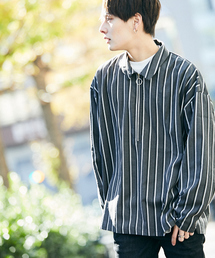 kutir | 【ビッグシルエット】襟付きハーフジップシャツプルオーバー(シャツ/ブラウス)