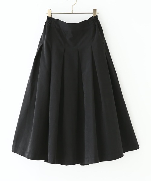 n'OrLABEL（ノアールレーベル）の「『スエードタッチタックスカート』（スカート・レディース・ブラック/ダークグリーン/ライトカーキ/キャメル/バーガンディー/ターメリック/モカ/ボルドー・FREE）」の9枚目の写真