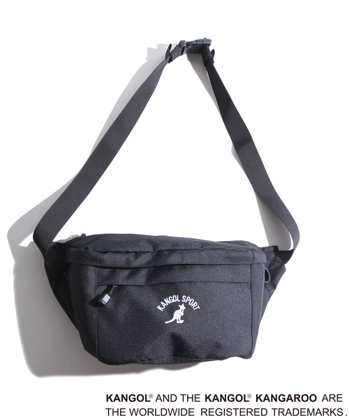 KANGOL（カンゴール）の「∴WEGO/【WEB限定】KANGOL SPORT 別注ビッグウエストバッグ（ボディバッグ/ウエストポーチ・メンズ・ベージュ/ブラック/ブラック系その他/ベージュ系その他・FREE）」の19枚目の写真