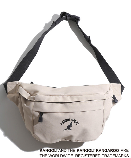 KANGOL（カンゴール）の「∴WEGO/【WEB限定】KANGOL SPORT 別注ビッグウエストバッグ（ボディバッグ/ウエストポーチ・メンズ・ベージュ/ブラック/ブラック系その他/ベージュ系その他・FREE）」の20枚目の写真