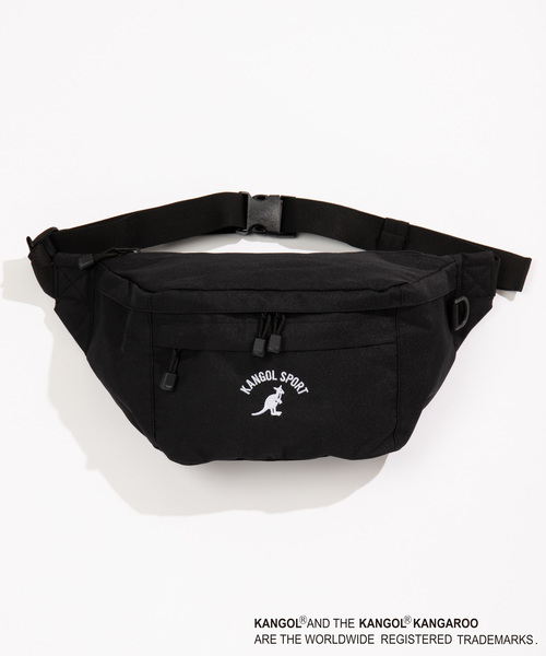 KANGOL（カンゴール）の「∴WEGO/【WEB限定】KANGOL SPORT 別注ビッグウエストバッグ（ボディバッグ/ウエストポーチ・メンズ・ベージュ/ブラック/ブラック系その他/ベージュ系その他・FREE）」の15枚目の写真