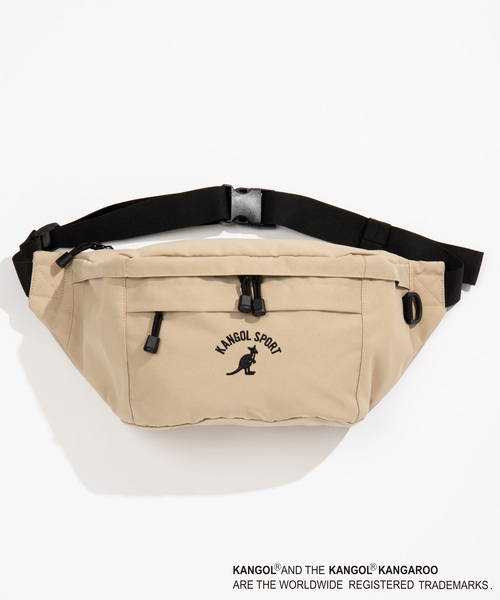 KANGOL（カンゴール）の「∴WEGO/【WEB限定】KANGOL SPORT 別注ビッグウエストバッグ（ボディバッグ/ウエストポーチ・メンズ・ベージュ/ブラック/ブラック系その他/ベージュ系その他・FREE）」の13枚目の写真