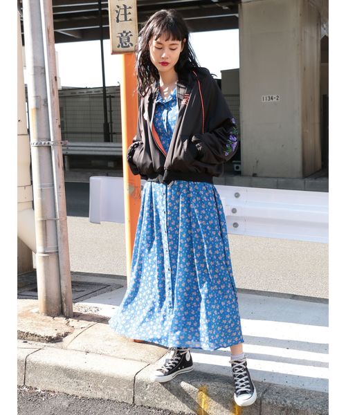 jouetie（ジュエティ）の「リバーシブルベトスカジャン（スカジャン・レディース・ブラック/アイボリー/グリーン・MEDIUM）」の9枚目の写真