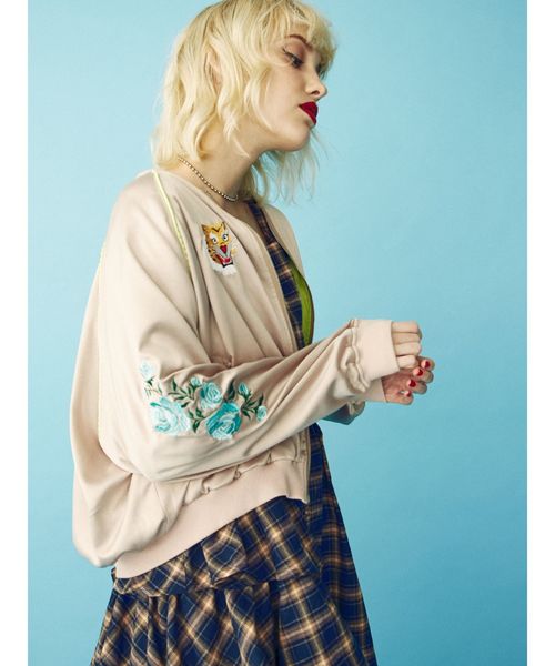 jouetie（ジュエティ）の「リバーシブルベトスカジャン（スカジャン・レディース・ブラック/アイボリー/グリーン・MEDIUM）」の11枚目の写真