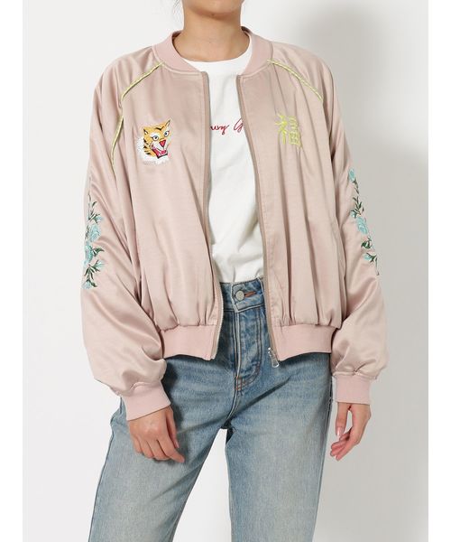 jouetie（ジュエティ）の「リバーシブルベトスカジャン（スカジャン・レディース・ブラック/アイボリー/グリーン・MEDIUM）」の21枚目の写真