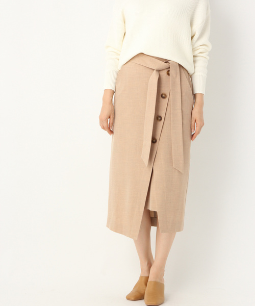 A part by（アパートバイ）の「TRマエボタンタイトスカート 823680（スカート・レディース・ネイビー/イエロー/ライトブルー/ライトベージュ・MEDIUM/LARGE）」の21枚目の写真