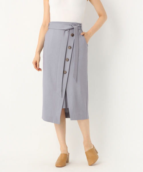 A part by（アパートバイ）の「TRマエボタンタイトスカート 823680（スカート・レディース・ネイビー/イエロー/ライトブルー/ライトベージュ・MEDIUM/LARGE）」の22枚目の写真