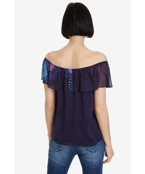 Desigual(デシグアル)の「ブラウス ショート袖(Tシャツ/カットソー・レディース・ブルー・2L/SS/S/M/L/3L)」の11枚目の写真