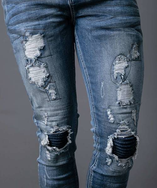 NEW GENTLEMAN（ニュージェントルマン）の「AUGUSTA DENIM PANTS(オーガスタ デニム パンツ)スキニー デニム パンツ（デニムパンツ・メンズ・サックスブルー/インディゴブルー/ブルー/ブルー系その他/ロイヤルブルー/ブルー系その他2/ブルー系その他3/ターコイズブルー/ブラック/ネイビー/ブルー系その他4・1/S/2/M/3/L）」の19枚目の写真