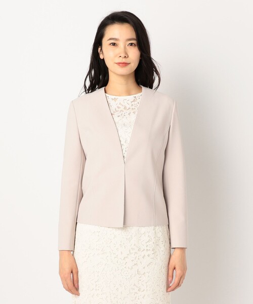NOLLEY’S Sophi(ノーリーズソフィ)の「ニットジョーゼットジャケット(テーラードジャケット・レディース・ベージュ系その他2/ネイビー/インディゴブルー・36/38/40)」の20枚目の写真