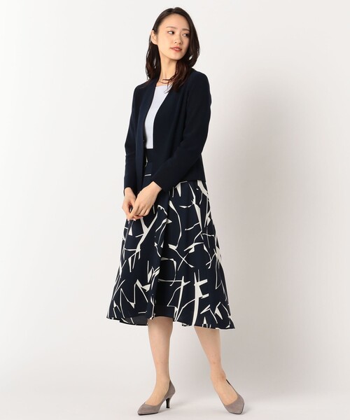 NOLLEY’S Sophi(ノーリーズソフィ)の「ニットジョーゼットジャケット(テーラードジャケット・レディース・ベージュ系その他2/ネイビー/インディゴブルー・36/38/40)」の11枚目の写真