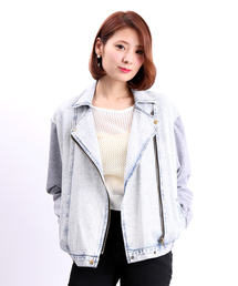 WEGO | WEGO/デニムBIGライダースジャケット(ライダースジャケット)