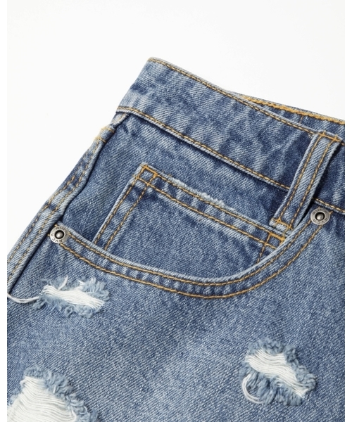 RVCA(ルーカ)の「RVCA レディース THE BF ショートパンツ/ルーカ カットオフ デニムショーツ(デニムパンツ・レディース・ブルー/ライトブルー・24inch/25inch)」の11枚目の写真