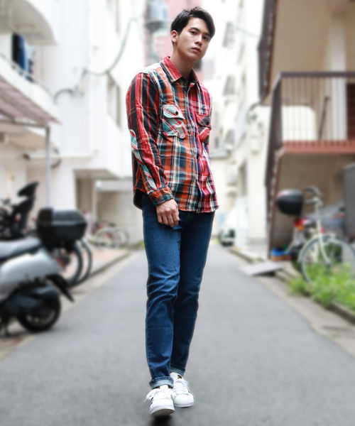 OUTDOOR PRODUCTS（アウトドアプロダクツ）の「OUTDOOR　スリムシルエット ストレッチデニムパンツ（デニムパンツ・メンズ・ライトブルー/ネイビー/ブルー系その他/インディゴブルー・79/91/76/82/85/88）」の10枚目の写真