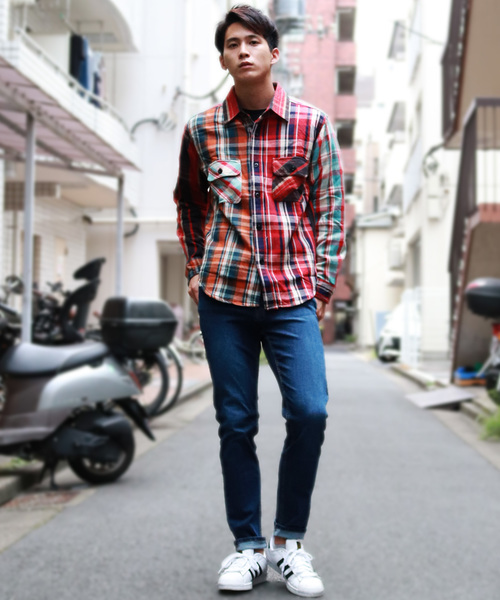 OUTDOOR PRODUCTS（アウトドアプロダクツ）の「OUTDOOR　スリムシルエット ストレッチデニムパンツ（デニムパンツ・メンズ・ライトブルー/ネイビー/ブルー系その他/インディゴブルー・79/91/76/82/85/88）」の9枚目の写真