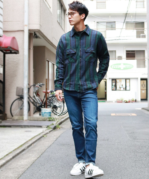 OUTDOOR PRODUCTS（アウトドアプロダクツ）の「OUTDOOR　スリムシルエット ストレッチデニムパンツ（デニムパンツ・メンズ・ライトブルー/ネイビー/ブルー系その他/インディゴブルー・79/91/76/82/85/88）」の8枚目の写真