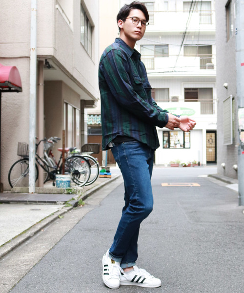 OUTDOOR PRODUCTS（アウトドアプロダクツ）の「OUTDOOR　スリムシルエット ストレッチデニムパンツ（デニムパンツ・メンズ・ライトブルー/ネイビー/ブルー系その他/インディゴブルー・79/91/76/82/85/88）」の7枚目の写真