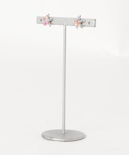 misto accessories(ミストアクセサリーズ)の「スターフィッシュピアス(ピアス(両耳用)・レディース・ホワイト/グレー/マルチ・FREE)」の5枚目の写真