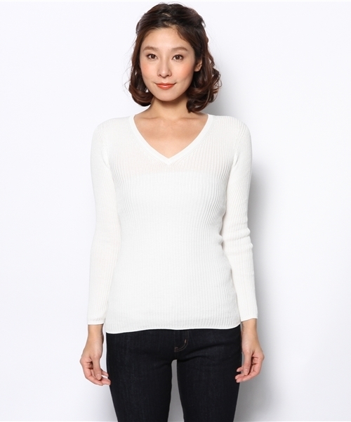 Whim Gazette（ウィムガゼット）の「12G2PRIB Vネック（ニット