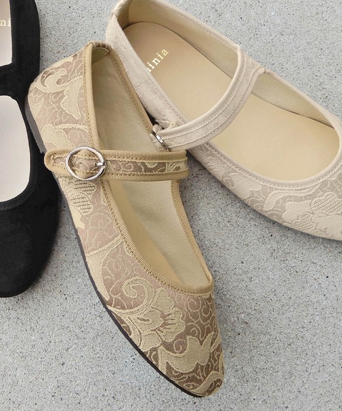 minia（ミニア）の「カンフーシューズ　◆（バレエシューズ・レディース・ブラック/シルバー/レオパード/ブラウン系その他/ホワイト系その他/パープル系その他/ホワイト系その他2/グリーン/ベージュ・S/M/L/LL）」の4枚目の写真