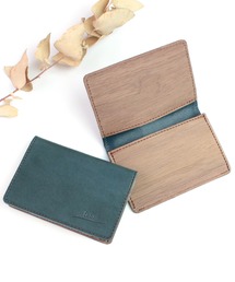 feee（フィー）の「ウッドシート外側栃木レザーナチュラル名刺入れ（名刺入れ）」